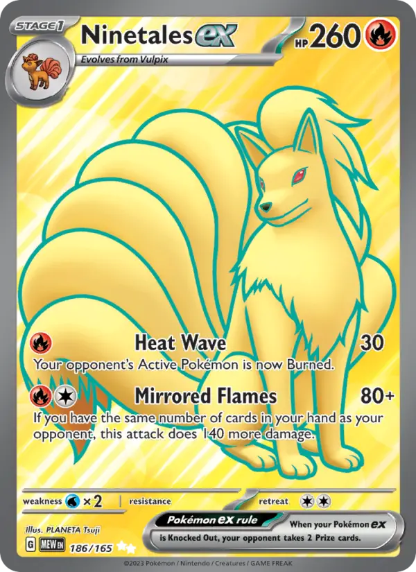 Ninetales ex - 151 Pokemon Card