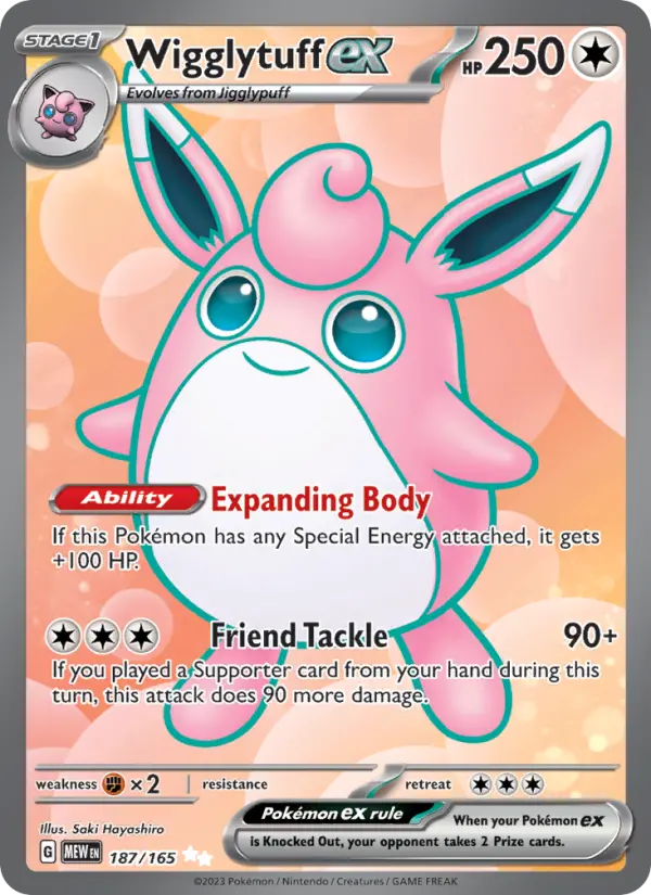 Wigglytuff ex - 151 Pokemon Card