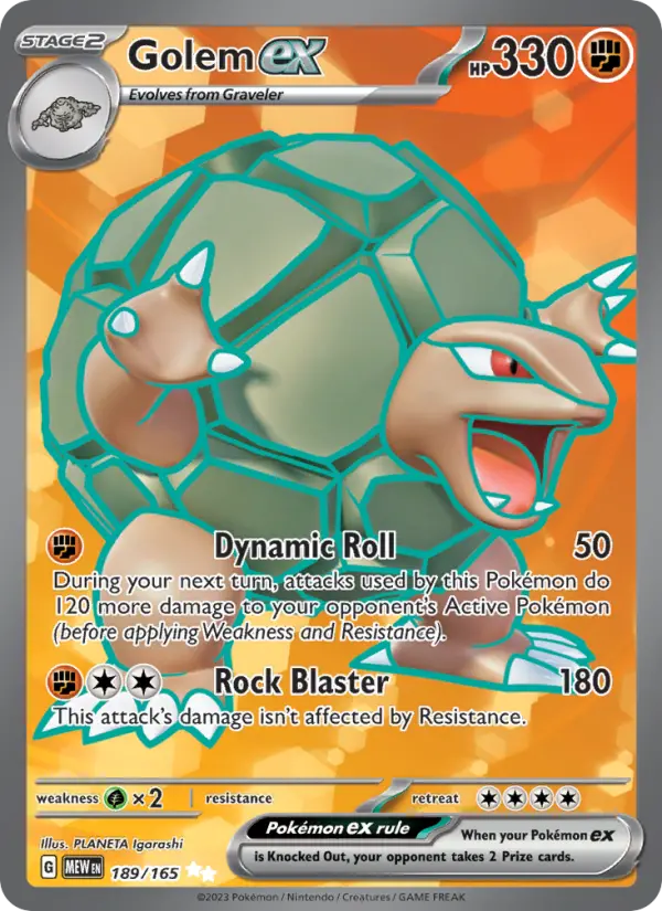 Golem ex - 151 Pokemon Card