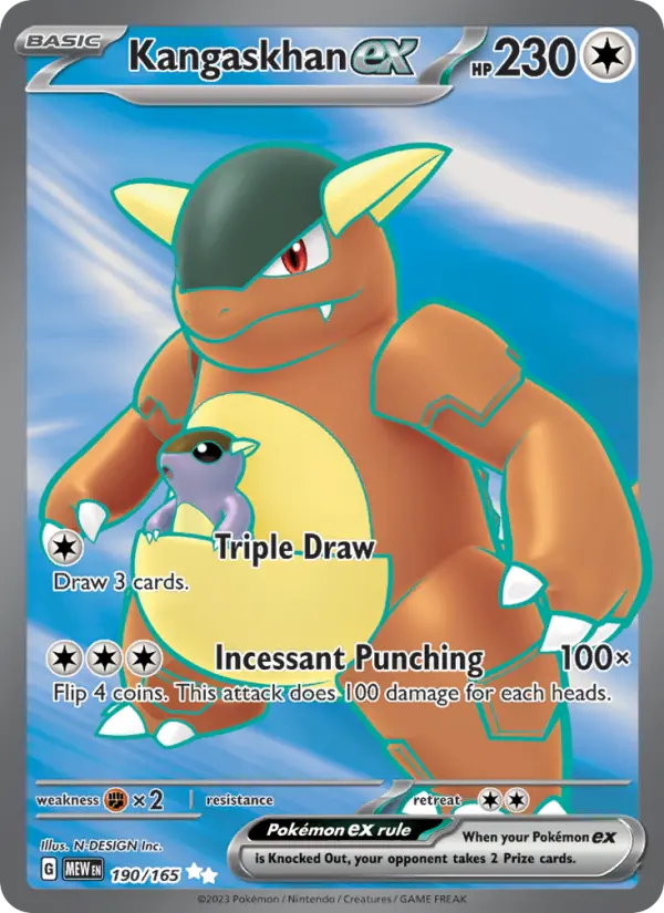 Kangaskhan ex - 151 Pokemon Card