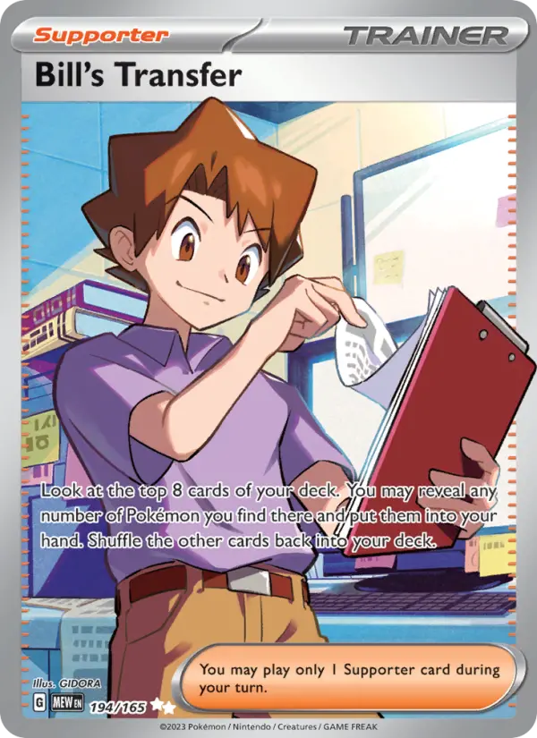 Bill's Transfer - 151 Pokemon Card