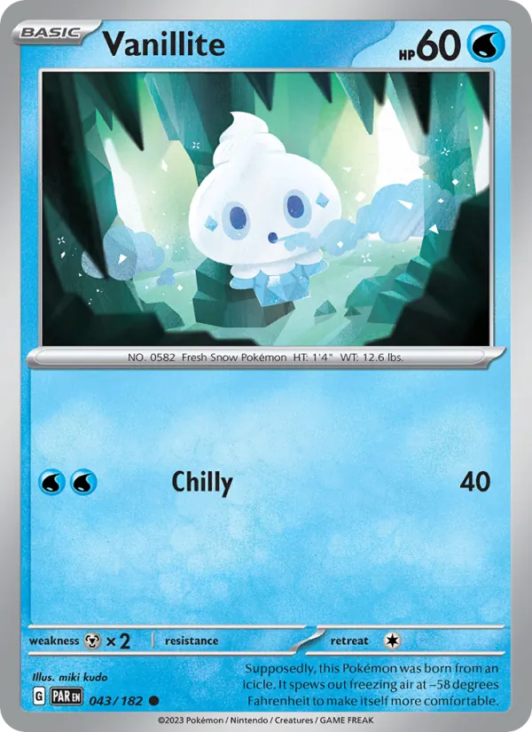 Vanillite - Paradox Rift Pokemon Card