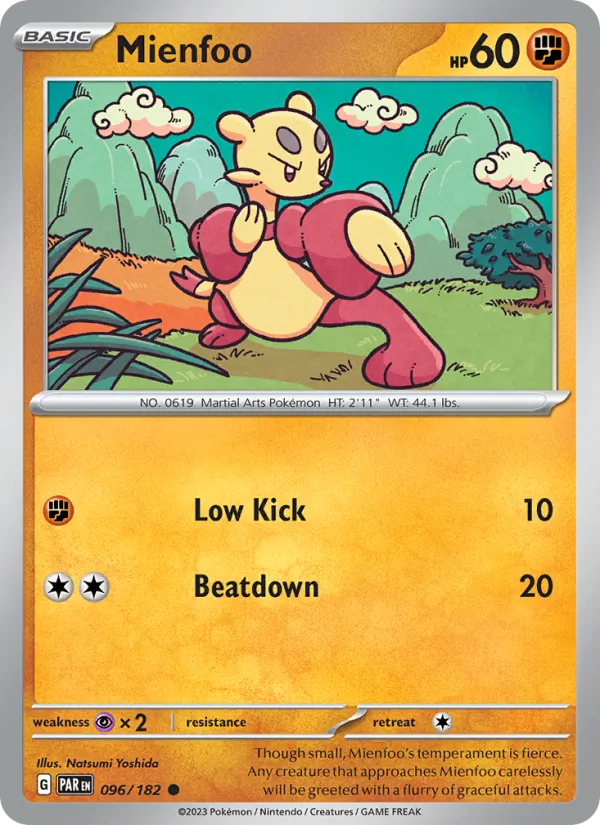 Mienfoo - Paradox Rift Pokemon Card