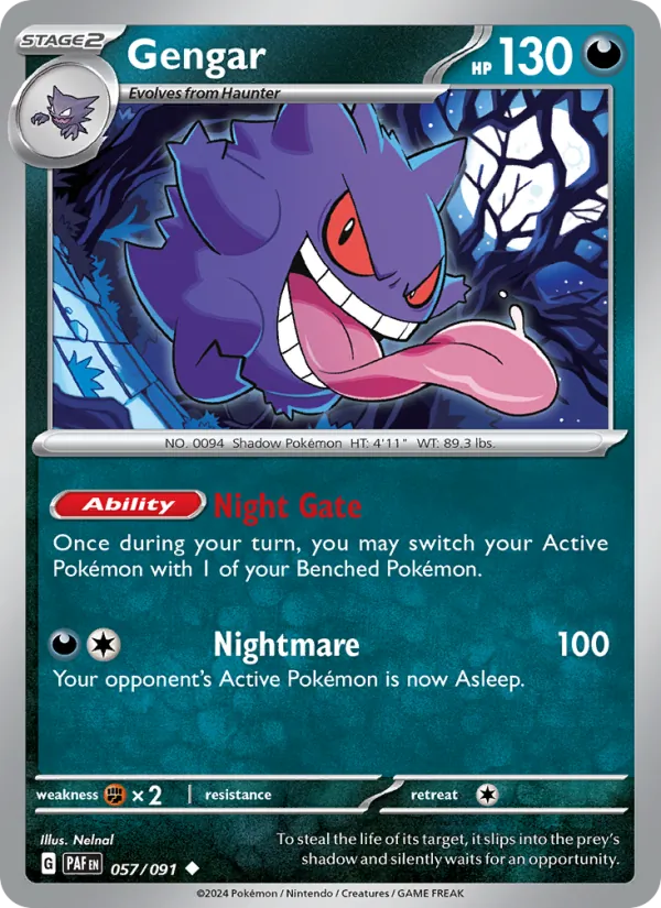 Gengar - Paldean Fates Pokemon Card