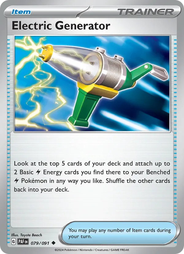 Electric Generator - Paldean Fates Pokemon Card
