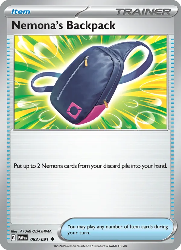 Nemona's Backpack - Paldean Fates Pokemon Card