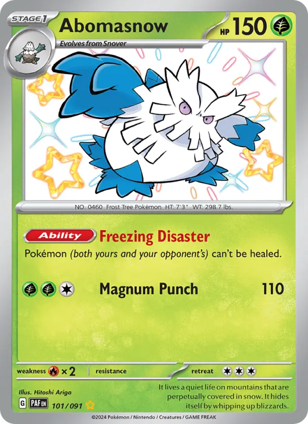 Abomasnow - Paldean Fates Pokemon Card