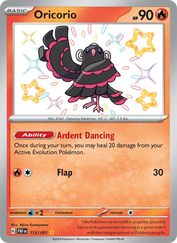Oricorio - Paldean Fates Pokemon Card