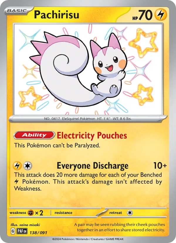 Pachirisu - Paldean Fates Pokemon Card