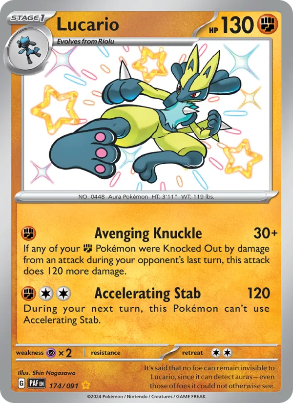 Lucario - Paldean Fates Pokemon Card