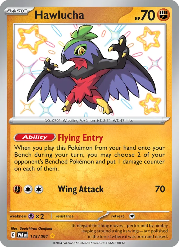 Hawlucha - Paldean Fates Pokemon Card