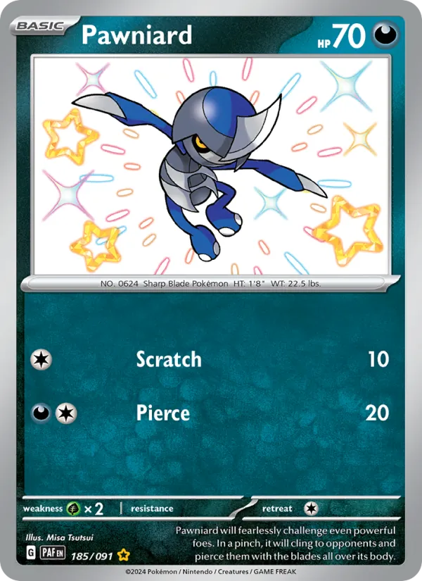 Pawniard - Paldean Fates Pokemon Card