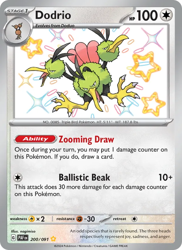 Dodrio - Paldean Fates Pokemon Card