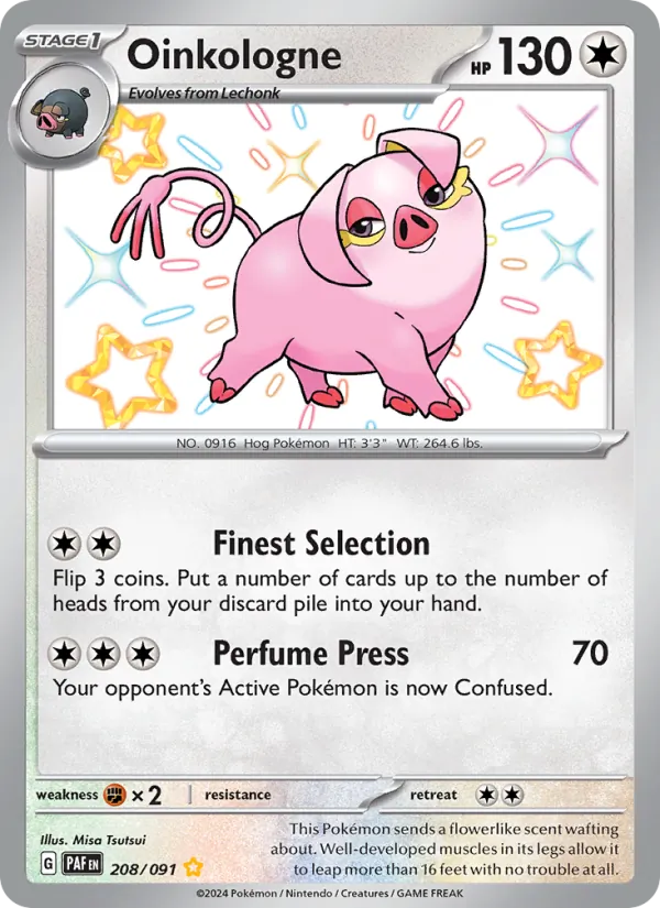 Oinkologne - Paldean Fates Pokemon Card