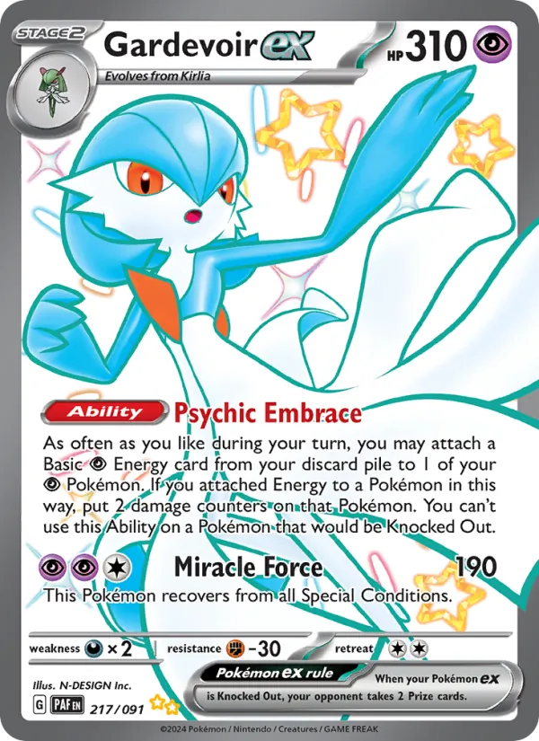 Gardevoir ex - Paldean Fates Pokemon Card