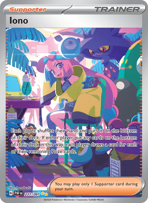 Iono - Paldean Fates Pokemon Card