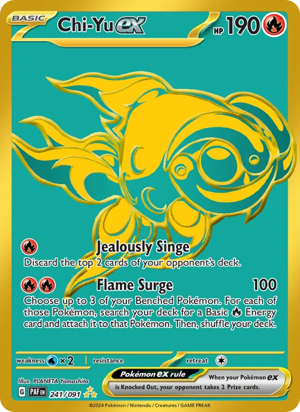 Chi-Yu ex - Paldean Fates Pokemon Card
