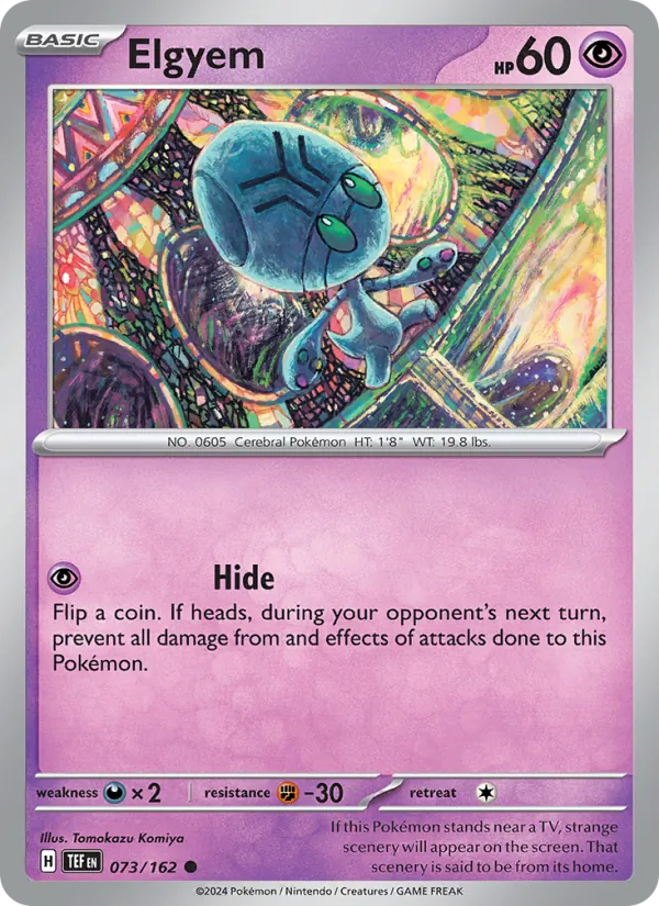 Elgyem - Temporal Forces Pokemon Card