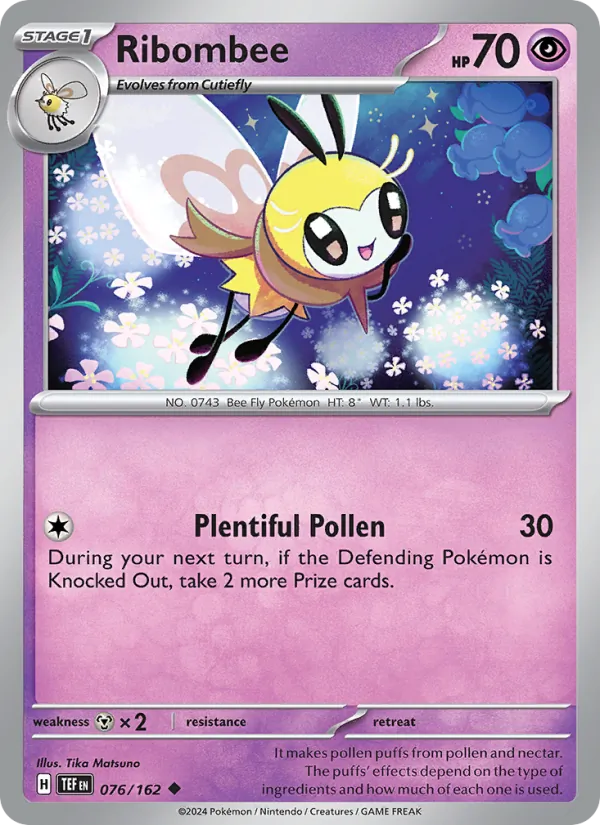 Ribombee - Temporal Forces Pokemon Card