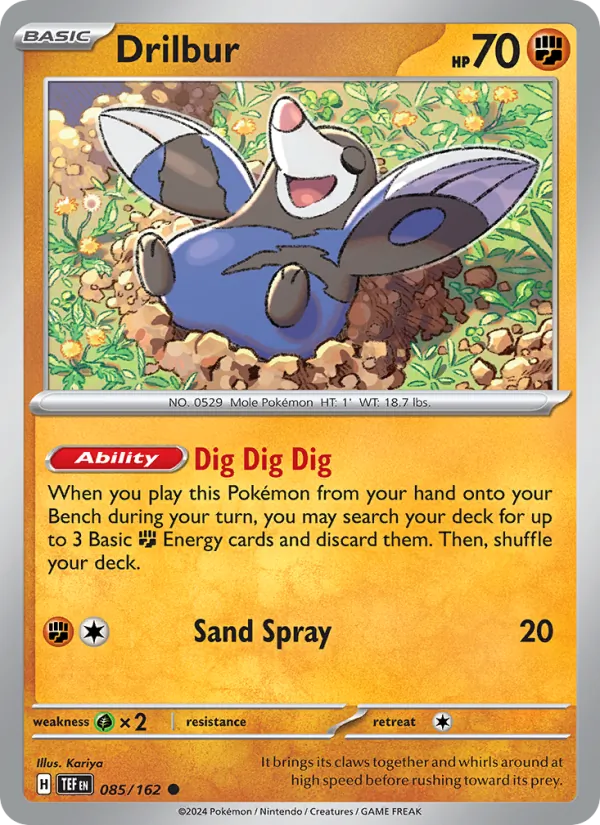 Drilbur - Temporal Forces Pokemon Card
