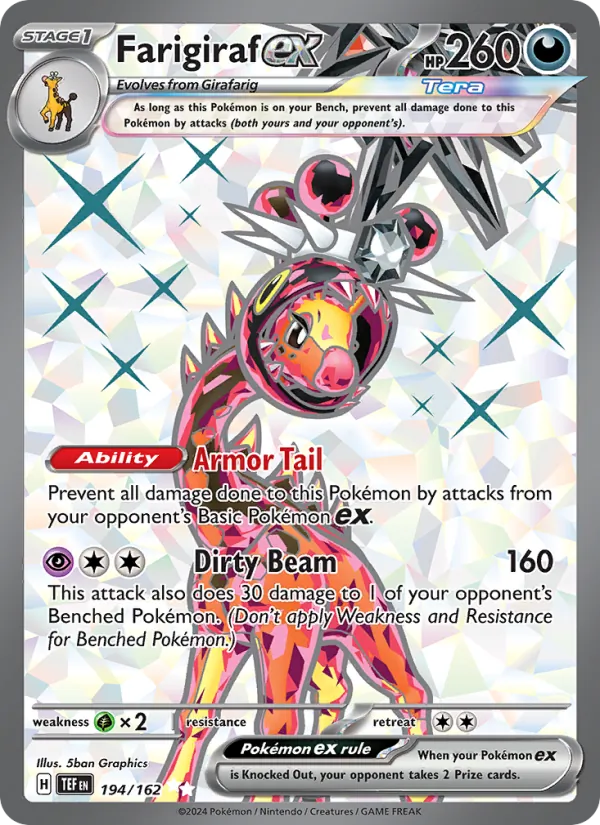 Farigiraf ex - Temporal Forces Pokemon Card