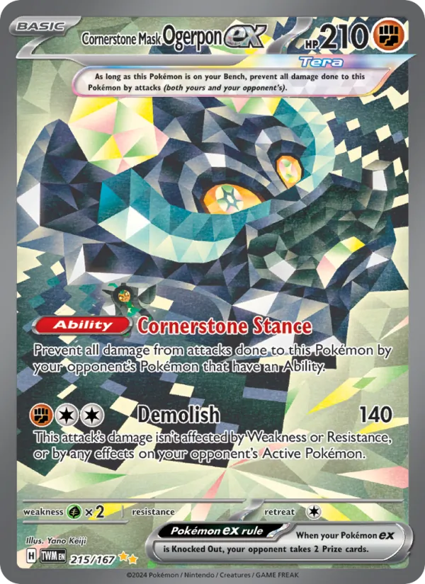 Cornerstone Mask Ogerpon ex - Twilight Masquerade Pokemon Card