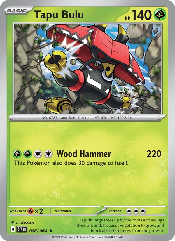 Tapu Bulu - Shrouded Fable Pokemon Card