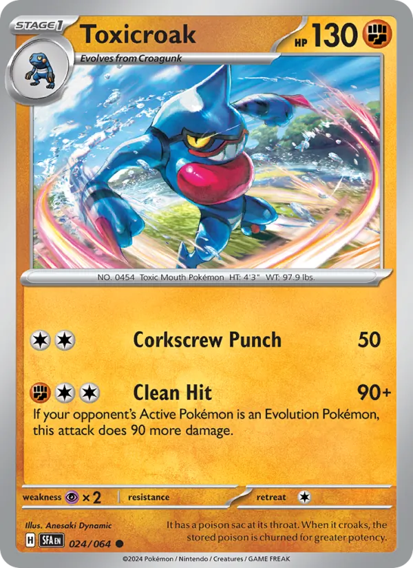 Toxicroak - Shrouded Fable Pokemon Card