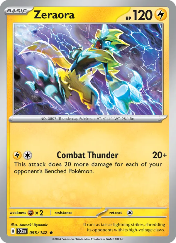 Zeraora - Stellar Crown Pokemon Card