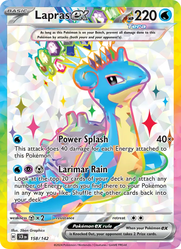 Lapras ex - Stellar Crown Pokemon Card