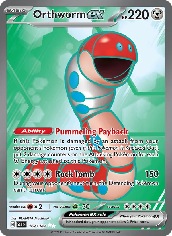 Orthworm ex - Stellar Crown Pokemon Card