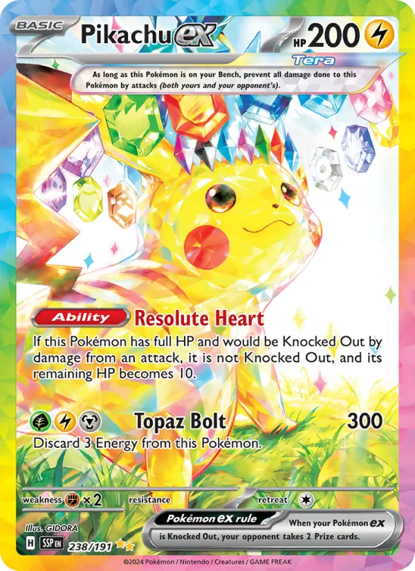 Pikachu ex - Surging Sparks Pokemon Card