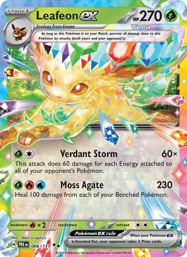 Leafeon ex - Prismatic Evolutions Pokemon Card
