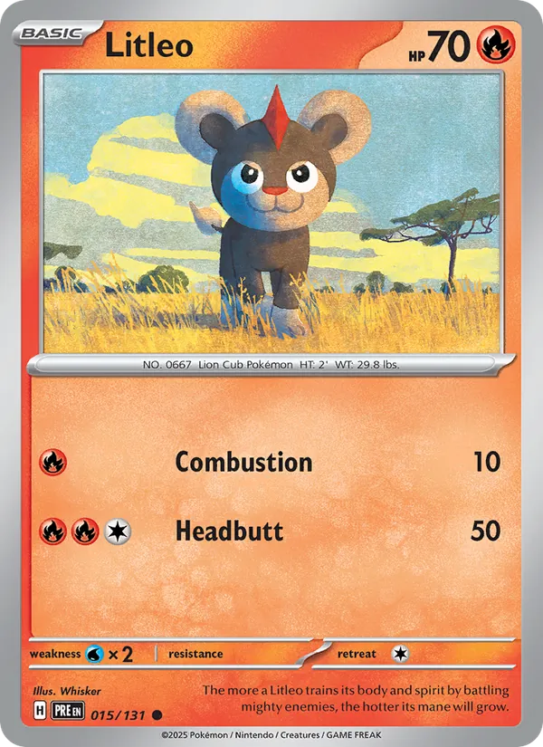 Litleo - Prismatic Evolutions Pokemon Card