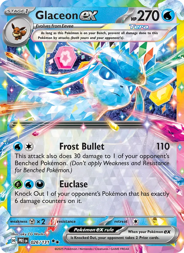 Glaceon ex - Prismatic Evolutions Pokemon Card