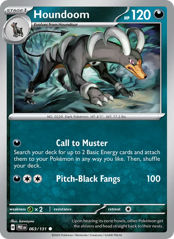 Houndoom - Prismatic Evolutions Pokemon Card