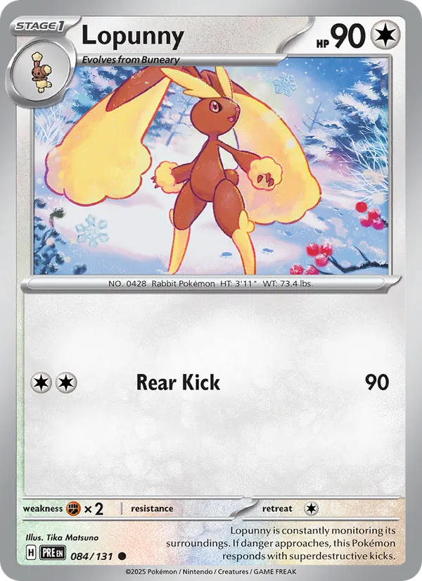 Lopunny - Prismatic Evolutions Pokemon Card