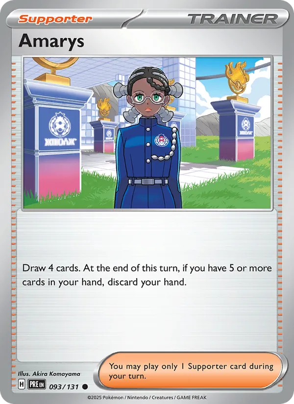 Amarys - Prismatic Evolutions Pokemon Card