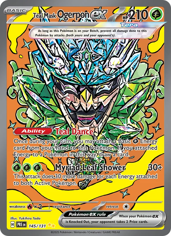 Teal Mask Ogerpon ex - Prismatic Evolutions Pokemon Card