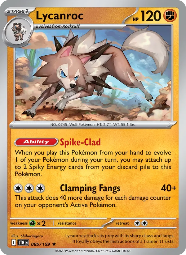 Lycanroc - Journey Together Pokemon Card