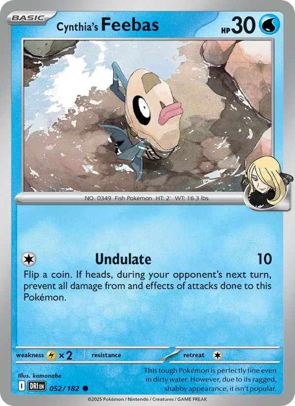 Cynthia's Feebas - Destined Rivals Pokemon Card