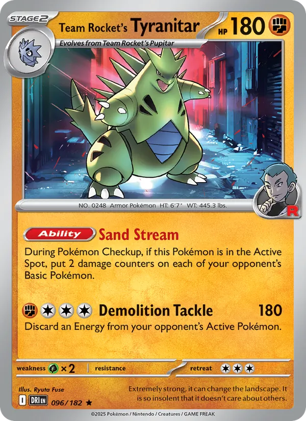 Team Rocket's Tyranitar - Destined Rivals Pokemon Card