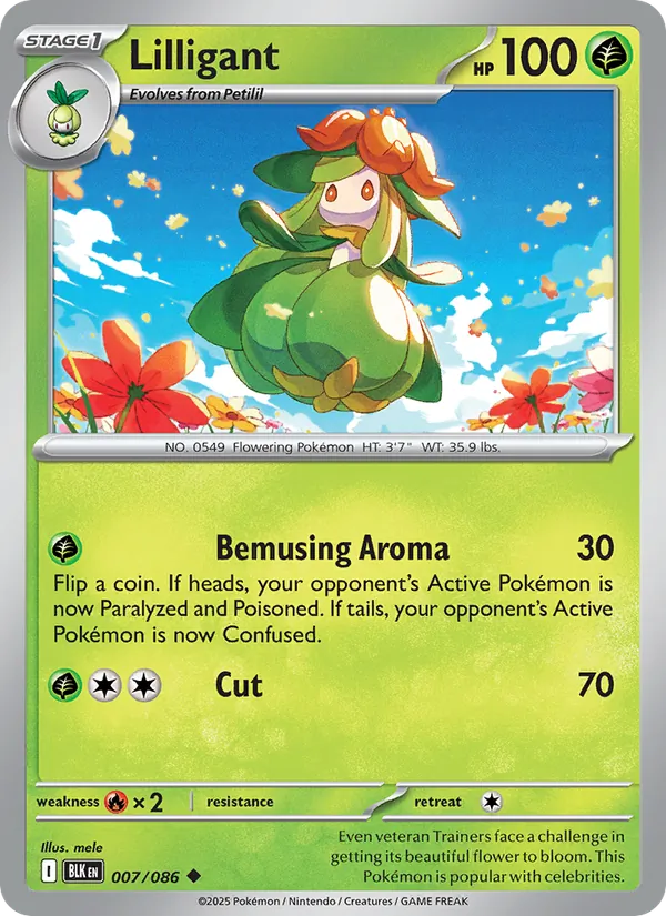 Lilligant - Black Bolt Pokemon Card