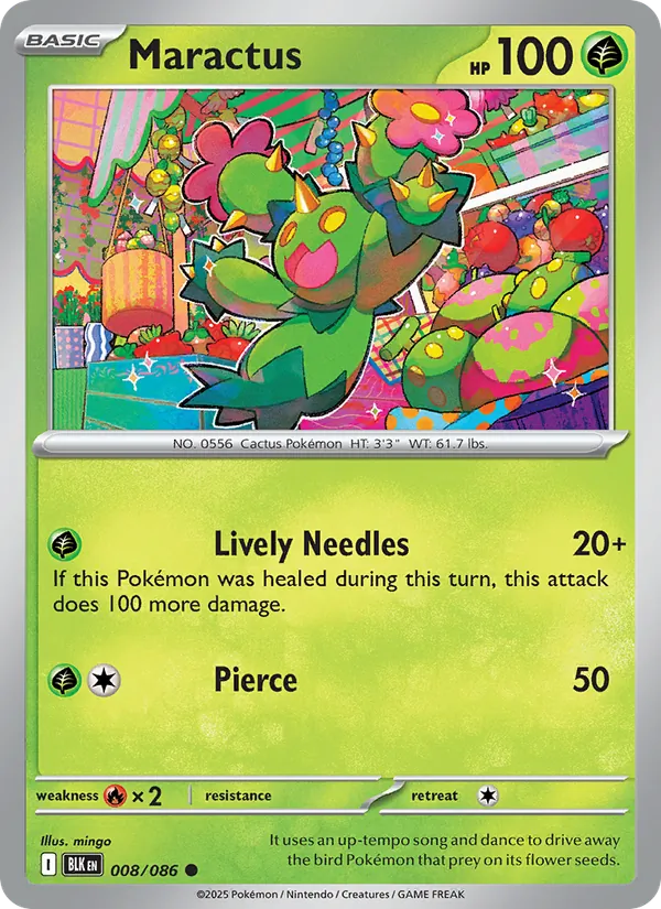 Maractus - Black Bolt Pokemon Card