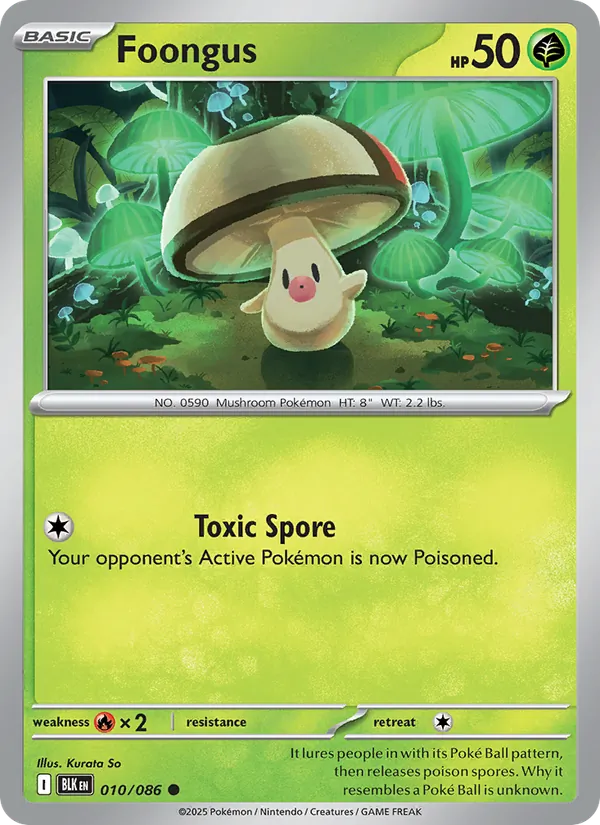 Foongus - Black Bolt Pokemon Card