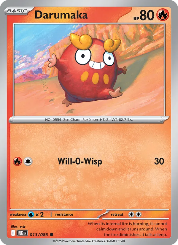 Darumaka - Black Bolt Pokemon Card