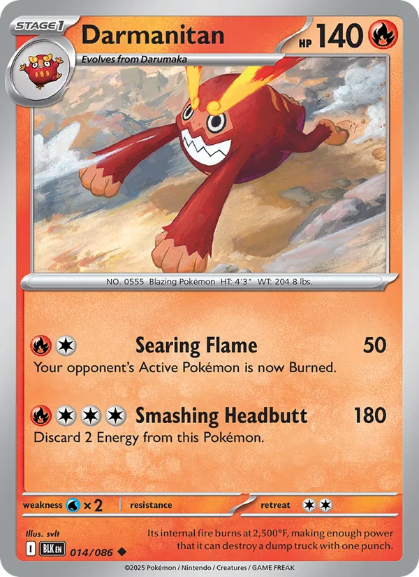 Darmanitan - Black Bolt Pokemon Card