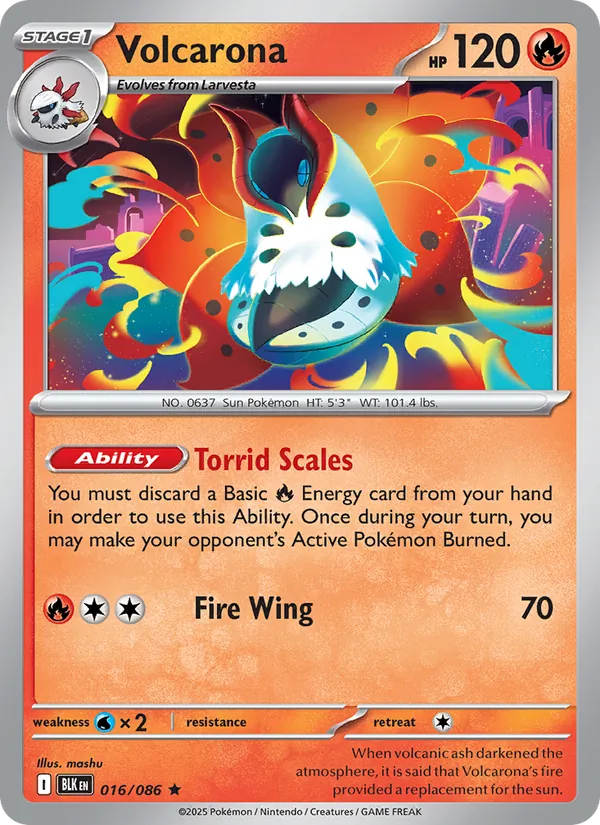 Volcarona - Black Bolt Pokemon Card