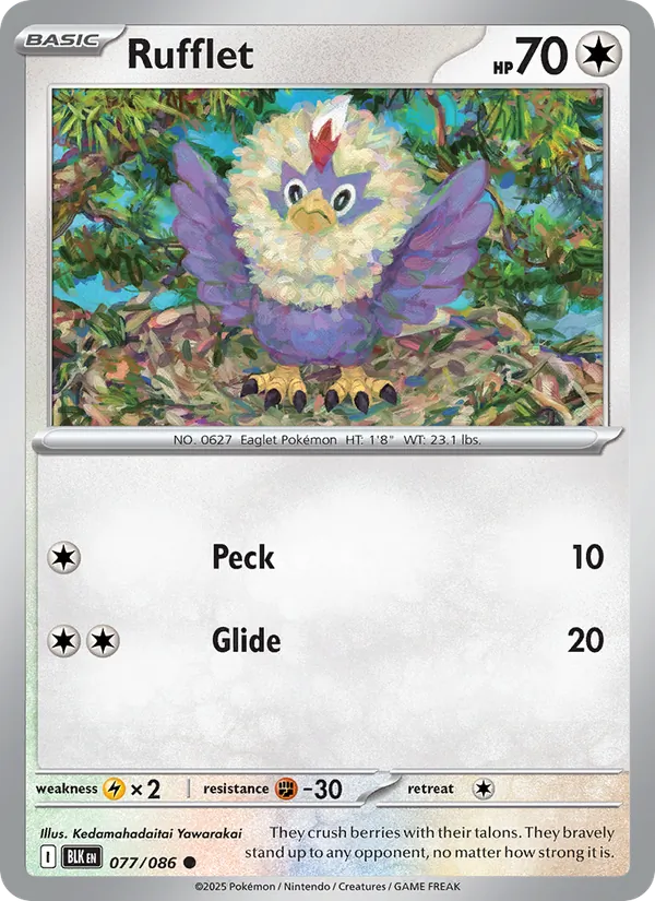 Rufflet - Black Bolt Pokemon Card