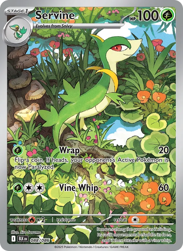 Servine - Black Bolt Pokemon Card